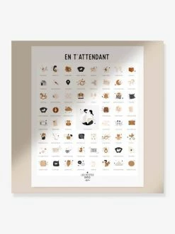 Affiche En T'attendant LES PETITES DATES Blanc - Les Petites Dates