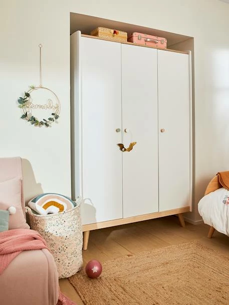 Armoire 3 Portes LIGNE CONFETTI Blanc/bois - Vertbaudet – Image 5