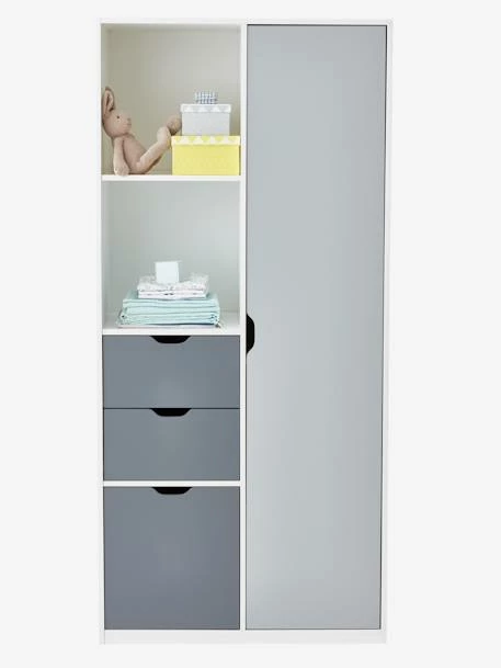 Armoire LIGNE PASSE-PASSE Blanc/gris - Vertbaudet – Image 3