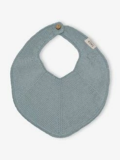 Bavoir De Dentition SAGA Fjola En Tricot Bleu - Saga Copenhagen