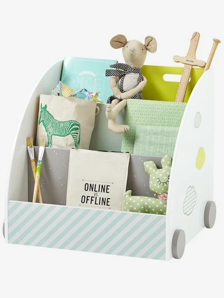 Bibliothèque à Roulettes Pic-nic Blanc - Vertbaudet