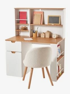 Bureau Enfant Avec Rangements LIGNE PIROUETTE Blanc - Vertbaudet