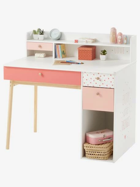 Bureau Enfant Léa Blanc - Bois - Vertbaudet