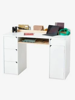 Bureau Enfant LIGNE ECLIPSE Blanc/bois - Vertbaudet