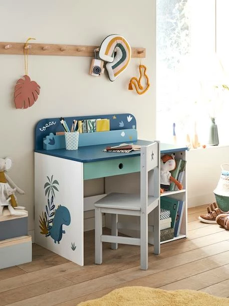 Bureau Maternelle ROAAR Blanc Moyen Uni Avec Decor - Vertbaudet – Image 2