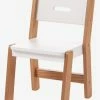 Chaise Maternelle, Assise 30 Cm LIGNE ARCHITEKT Blanc/bois - Vertbaudet