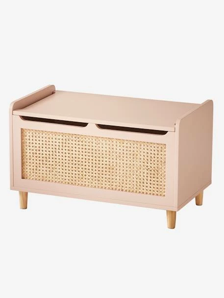 Coffre à Jouets Cannage LIGNE POÉSIE Rose - Vertbaudet