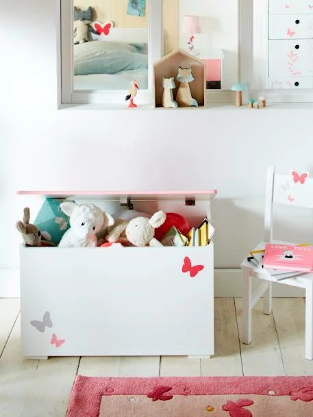 Coffre à Jouets LIGNE ENVOLEE Blanc/rose - Vertbaudet – Image 4