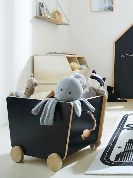 Coffre à Roulettes Ardoise Ardoise - Bois - Vertbaudet – Image 3