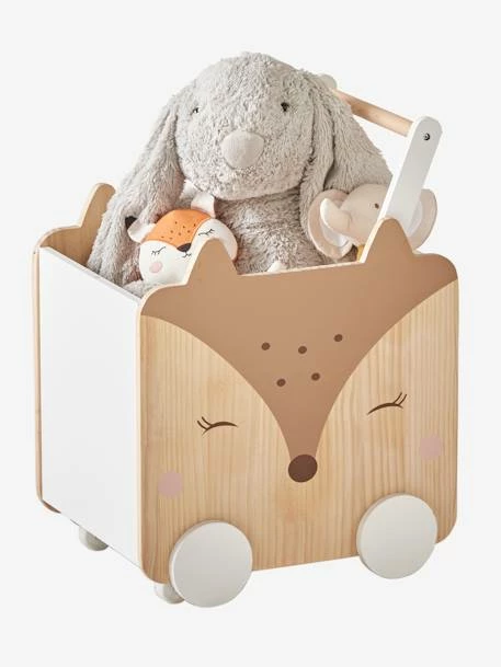 Coffre Ă Roulettes Biche Blanc - Bois - Vertbaudet