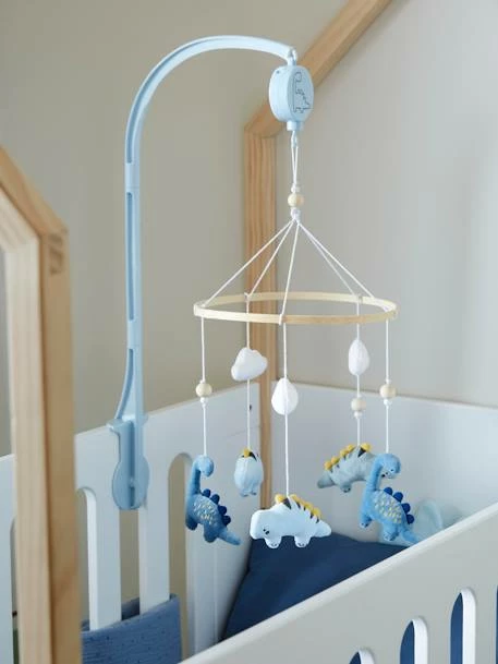 Coffret Mobile Musical PETIT DINO Bleu / Kaki - Vertbaudet