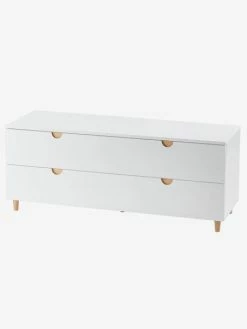 Commode 2 Tiroirs Sous Pente LIGNE SMILE Blanc - Vertbaudet