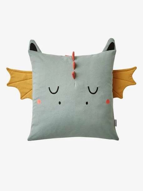 Coussin Dragon Gris Vert - Vertbaudet – Image 2