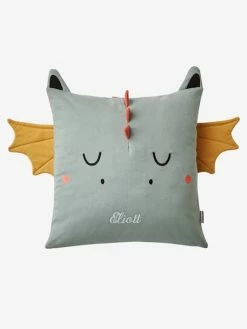 Coussin Dragon Gris Vert - Vertbaudet