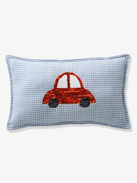Coussin En Seersucker à Sequins Réversibles EN VOITURE SIMON Bleu - Vertbaudet – Image 5