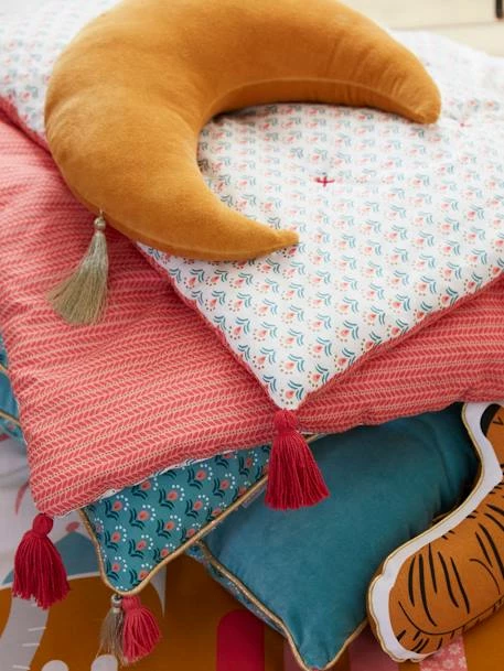 Coussin Lune En Velours EDEN INDIA Ocre - Vertbaudet – Image 2