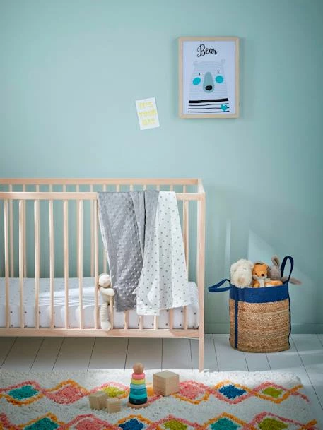 Couverture Bébé Bi-face Minky/molleton STELLA Gris - Vertbaudet – Image 3