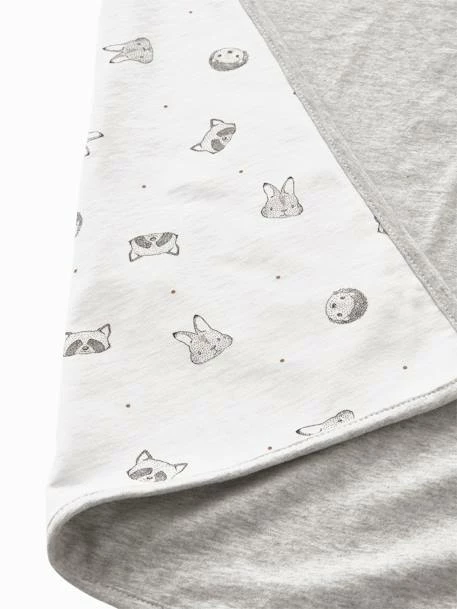 Couverture Bébé En Maille Jersey Coton Bio* MINI COMPAGNIE écru / Gris Chiné - Vertbaudet – Image 3