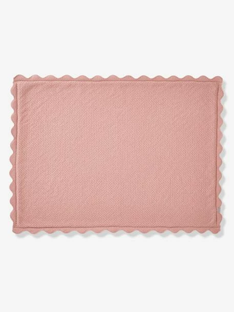 Couverture Bébé Tricot Point De Riz En Coton Rose - Vertbaudet – Image 3