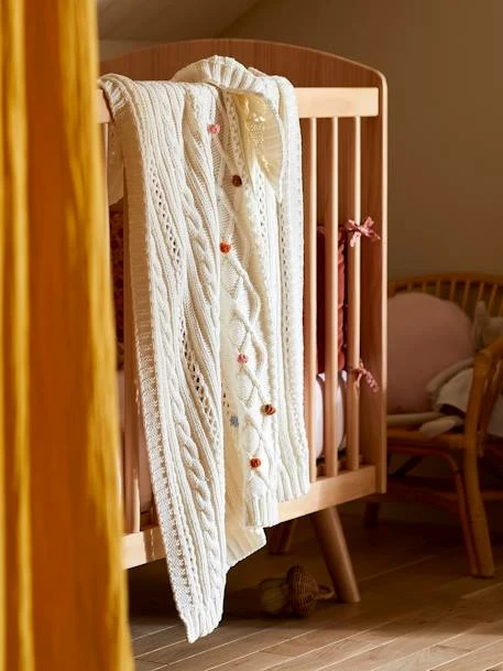 Couverture Tricot HAPPY BOHÈME écru - Vertbaudet – Image 2