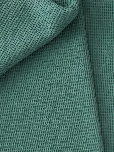 Couvre-lit Nid D'abeille Gaufrette Bleu Vert - Vertbaudet – Image 2