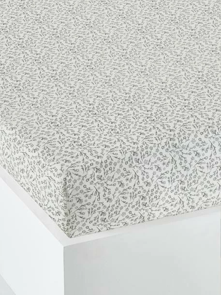 Drap-housse Bébé GREEN FOREST écru / Gris - Vertbaudet