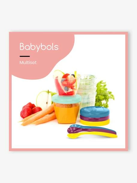 Ensemble De 12 Boîtes Hermétiques + 3 Cuillères Souples BABYMOOV Babybols Multi Set Multicolore - Babymoov – Image 2