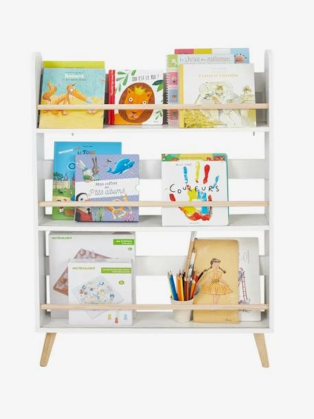 Etagère Présentoir à Livres LIGNE CONFETTI Blanc/bois - Vertbaudet – Image 2