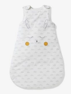 Gigoteuse Sans Manches LAPIN Blanc Motifs Gris - Vertbaudet