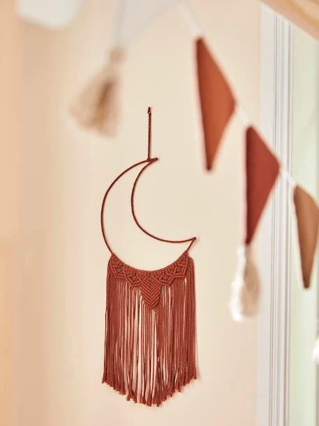 Grand Attrape-rêves Lune En Macramé Terracotta - Vertbaudet – Image 4