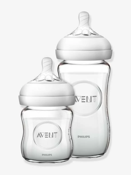 Kit Nouveau-né : 2 Biberons En Verre (125 + 240 Ml) Philips AVENT Natural Transparent - Philips Avent