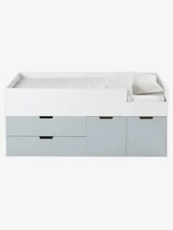Lit Enfant Mi-hauteur XL Avec Rangements LIGNE PASSE-PASSE Blanc - Gris - Vertbaudet 8 Lit Enfant Mi-hauteur XL Avec Rangements LIGNE PASSE-PASSE Blanc - Gris - Vertbaudet -Philips boutique lit enfant mi hauteur xl avec rangements ligne passe passe 2