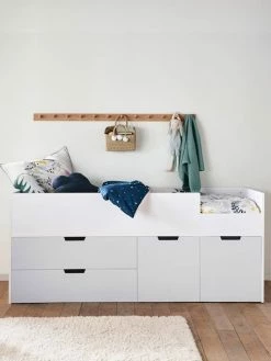 Lit Enfant Mi-hauteur XL Avec Rangements LIGNE PASSE-PASSE Blanc - Gris - Vertbaudet 9 Lit Enfant Mi-hauteur XL Avec Rangements LIGNE PASSE-PASSE Blanc - Gris - Vertbaudet -Philips boutique lit enfant mi hauteur xl avec rangements ligne passe passe 3