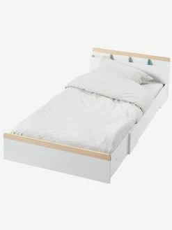 Lit évolutif Enfant LIGNE ABC Blanc - Bois - Vertbaudet