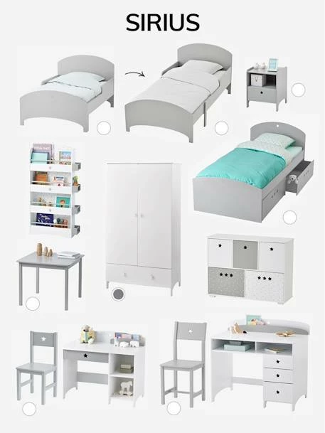 Lit évolutif Enfant LIGNE SIRIUS Blanc - Vertbaudet – Image 5