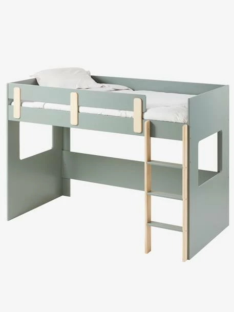 Lit Mezzanine Mi-hauteur Enfant LIGNE EVEREST Blanc/bois - Vertbaudet 7 Lit Mezzanine Mi-hauteur Enfant LIGNE EVEREST Blanc/bois - Vertbaudet – Image 5