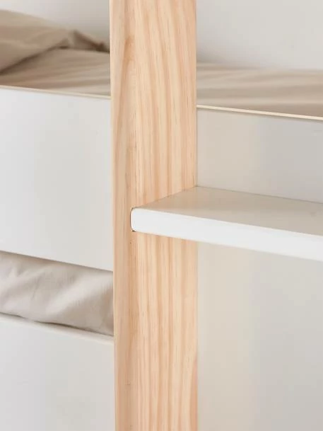 Lits Superposés 3 Niveaux LIGNE EVEREST Blanc/bois - Vertbaudet – Image 4