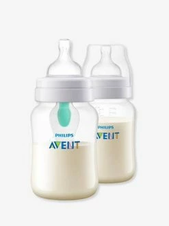 Lot De 2 Biberons 240 Ml Philips AVENT Anti-colic Avec Valve AirFree Transparent - Philips Avent