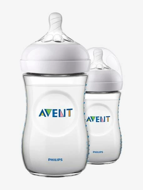 Lot De 2 Biberons 260 Ml Philips AVENT Natural Sans BPA Transparent - Philips Avent