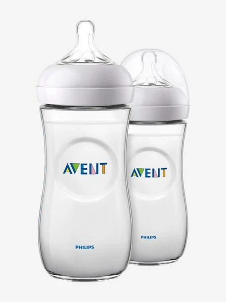 Lot De 2 Biberons 330 Ml Philips AVENT Natural Sans BPA Transparent - Philips Avent