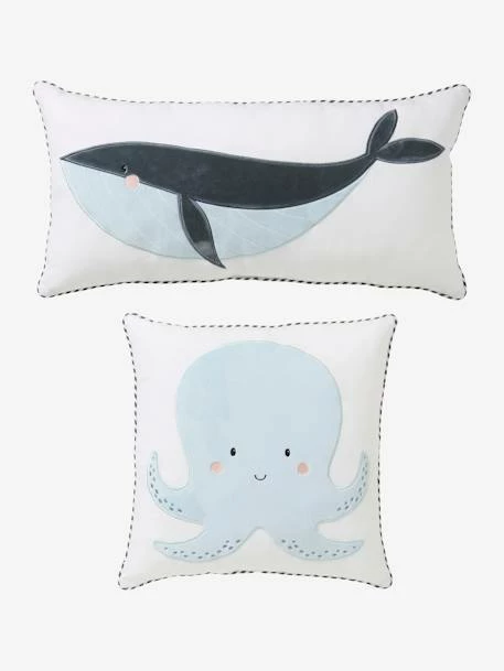 Lot De 2 Coussins SOUS L'OCÉAN Bleu - Vertbaudet