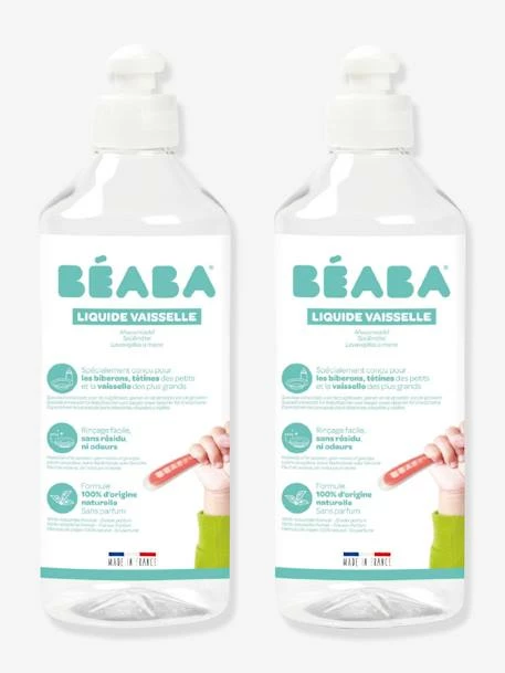 Lot De 2 Flacons De Liquide Vaisselle (500 Ml) BEABA Blanc - Beaba