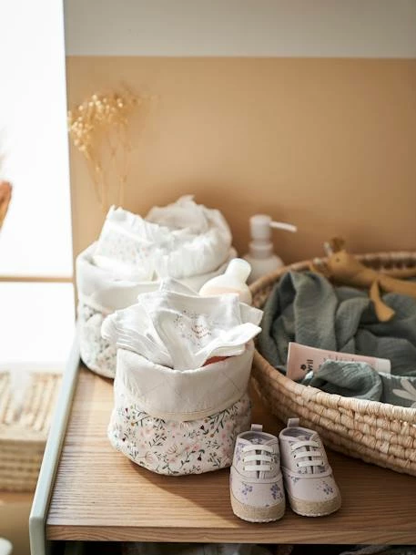 Lot De 2 Paniers Réversibles FLEURETTES Beige - Vertbaudet – Image 4