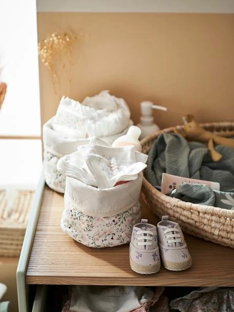 Lot De 2 Paniers Réversibles FLEURETTES Beige - Vertbaudet – Image 5