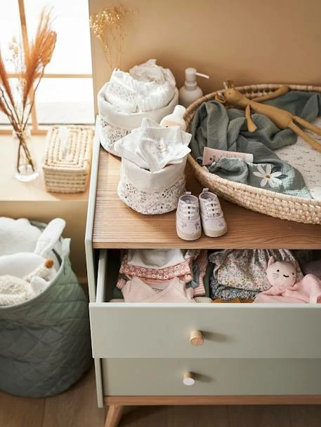 Lot De 2 Paniers Réversibles FLEURETTES Beige - Vertbaudet – Image 6