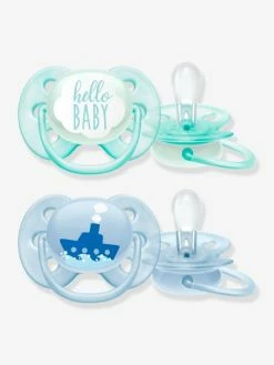 Lot De 2 Sucettes Ultra Douces 1er âge Philips AVENT Lapin Blanc - Philips Avent