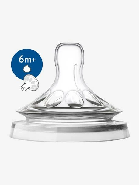 Lot De 2 Tétines Philips AVENT Natural à Débit Rapide, Dès 6 Mois Transparent - Philips Avent – Image 2
