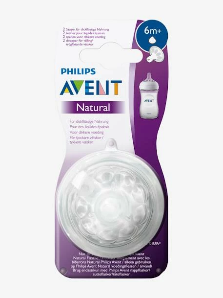 Lot De 2 Tétines Philips AVENT Natural à Débit Rapide, Dès 6 Mois Transparent - Philips Avent – Image 3