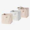 Lot De 3 Bacs De Rangement Lovely Rose Poudré Imprimé - Vertbaudet
