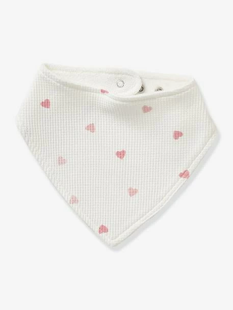 Lot De 3 Bavoirs Bandanas En Nid D'abeille Imprimé Coeurs - Vertbaudet 4 Lot De 3 Bavoirs Bandanas En Nid D'abeille Imprimé Coeurs - Vertbaudet – Image 2